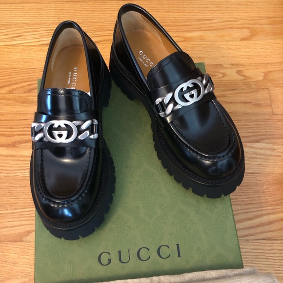 Gucci Size 36 Women's Chain Lug Loafer - Picture 2 of 9